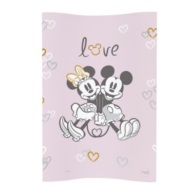 CEBA BABY Weiche Wickelauflage COSY (50x70) Disney Minnie & Mickey Pink