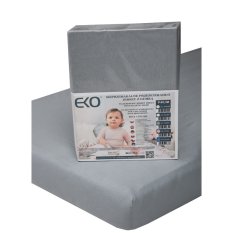 EKO Sheet waterproof with rubber jersey gray 120x60 cm