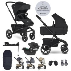 EASYWALKER SET Kinderwagen 4in1 Jimmey Pepper Black XXL RWS + CYBEX Aton B2 i-Size