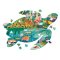 Puzzle Mudpuppy Marais en forme de tortue 300 pièces