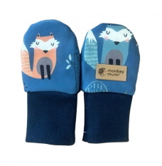 Monkey Mum® Softshellové rukavičky s membránou bez palečku - Noční zvířátka