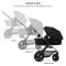 KINDERKRAFT Kombi-Kinderwagen Moov 2 Air 3in1 Pure Black