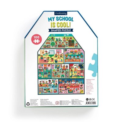 Mudpuppy Moja Szkoła - puzzle w kształcie domu 100 elementów
