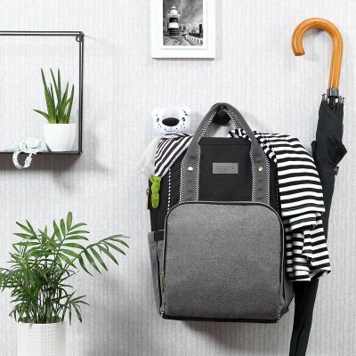 BABYONO Sac à langer/sac à dos Oslo Style noir