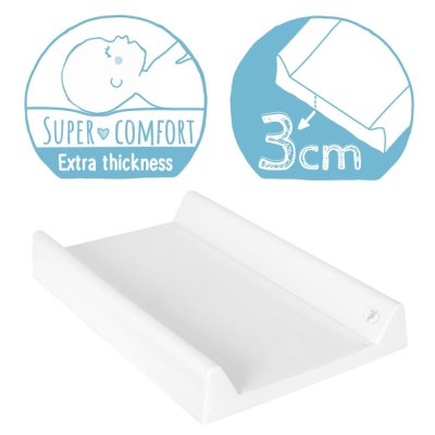 CEBA BABY Wickelauflage 2-seitig mit fester Platte (50x70) Comfort Fluffy Puffy Poly