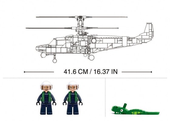 Sluban Helicóptero de Combate KA-52S M38-B1138