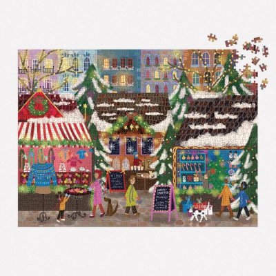 Galison Folie Puzzel Joy Laforme Kerstmarkten 1000 stukjes
