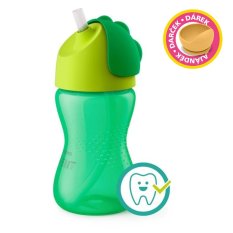 Philips AVENT Becher mit flexiblem Strohhalm 300 ml Junge + Geschenk PETITE&MARS Schüssel 6m+