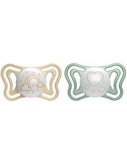 CHICCO Physio Light Silikon-Schnuller für die Nacht, 2-6 Monate, 2 Stück