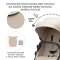 KINDERKRAFT Kombi-Kinderwagen 4in1 Newly Classic Beige + Mink PRO