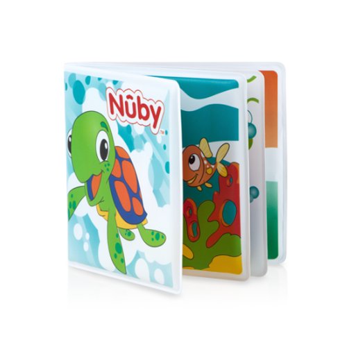 NUBY El primer libro con silbatos para agua de más de 4 m.