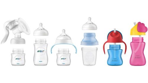 Philips AVENT Handmilchpumpe + VIA 180 ml 5 Stk