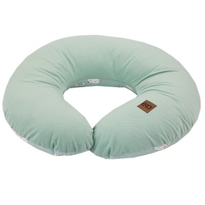 Cuscino da allattamento EKO piccolo VELVET Dogs Mint 60x60 cm