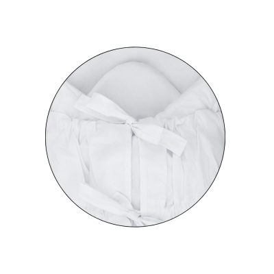 PETITE&MARS Zavinovačka šněrovací Nurse s pevnou kokosovou vložkou White 75x75 cm