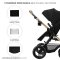 KINDERKRAFT Kombikinderwagen 3-in-1 Moov 2 XL Air Black