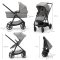 KINDERKRAFT Kinderwagen kombiniert 3 in 1 Newly Moonlight Grey + Mink PRO