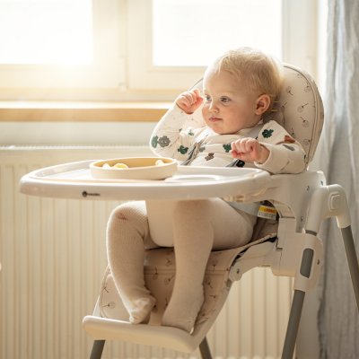 PETITE&MARS Potah sedáku a podnos k dětské židličke Gusto Beige Dandelions