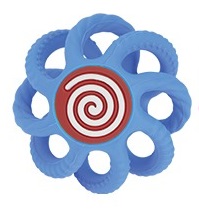 NUBY Silikon-Kugelbeißring 3m + blau