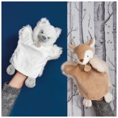 Doudou Plüss bábfehér farkas 25 cm