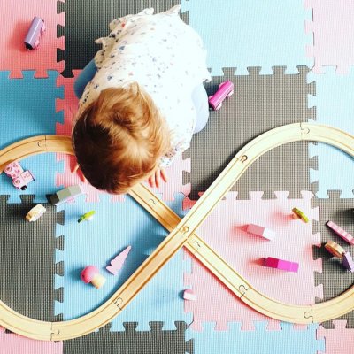 Bigjigs Rail Drewniana kolejka ośmiornica dla księżniczek 35 elementów