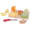 Bigjigs Toys Set Holz Lebensmittel Käse auf einem Brett