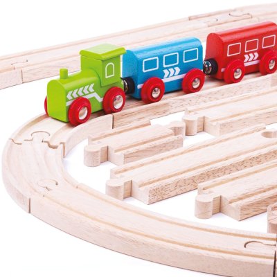 Bigjigs Rail Drewniane tory zestaw 24 elementy