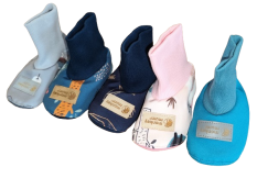 Monkey Mum® Softshell-Krabbelschuhe mit Membran – Wölfe auf dem Fahrrad