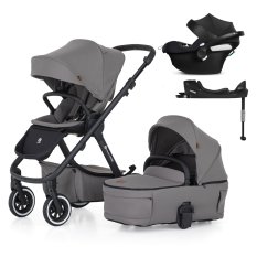 PETITE&MARS SET Kočárek 4v1 ICON Dove Grey LITE AIR + CBX By CYBEX Aton B2 i-Size