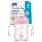 Kubek edukacyjny CHICCO Przejście z uchwytami 200 ml różowy 4m+
