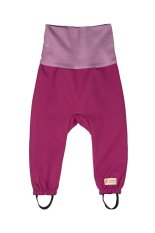 Detské rastúce softshellové nohavice s membránou Monkey Mum® - Šťavnatá malina