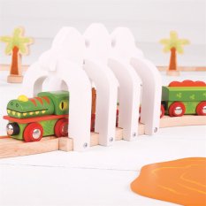 Bigjigs Rail Dinosauří vláčik + 3 koľaje