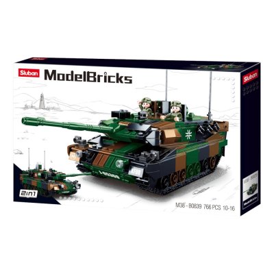 Sluban Model Bricks M38-B0839 Char d'assaut allemand Leopard 2A5