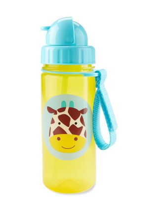 SKIP HOP Taza Zoo con pajita PP sin PVC y BPA Jirafa 12m+