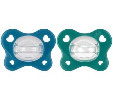 CHICCO Schnuller PhysioForma® Dual Soft blau 16-36m, 2 Stk.
