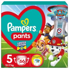 PAMPERS Diapers Active Baby Pants Paw Patrol Größe 5 (12-17 kg) 66 Stk