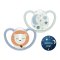 NUK Schnuller Space Night Silikon, V2, 6-18 m, 2er-Box - Junge
