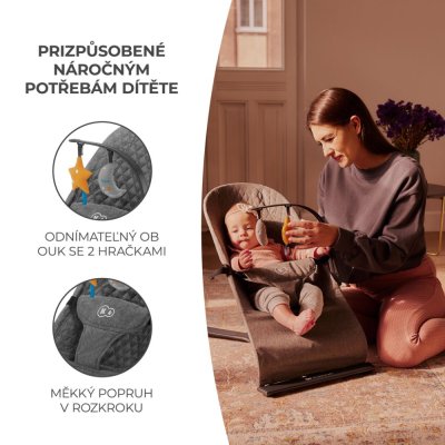 KINDERKRAFT Cadeira de balanço Mimi Cinza, até 9 kg