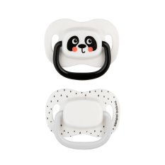 CANPOL BABIES Set symmetrischer Silikon-Schnuller BabiesBoo 18m+ 2 Stk. weiß