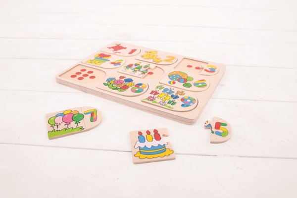 Bigjigs Toys Bilder-Zählpuzzle