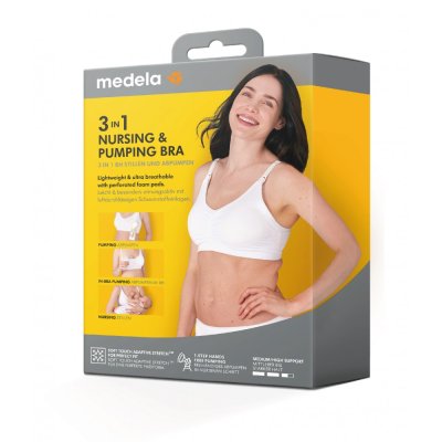 MEDELA 3-in-1 Still- und Pump-BH, schwarz L