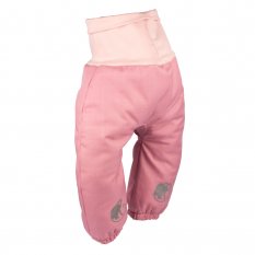 Otroške rastoče zimske softshell hlače s krznom Monkey Mum® - Rožnata ovca