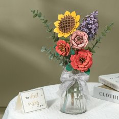 RoboTime 3D Holzpuzzle Pinke Rose