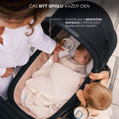 KINDERKRAFT Kombinirani voziček Nea 2 2v1 Midnigth Black