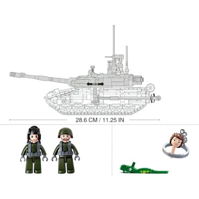 Sluban Model Bricks M38-B0756 Grand char de combat T-90