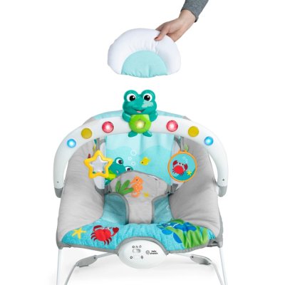 BABY EINSTEIN Musikwippe mit Vibration und Lichtern Kick to It Neptune bis 9 kg