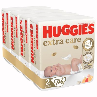 4x HUGGIES® Pieluszki jednorazowe Extra Care 2 (3-6 kg) 24 szt.