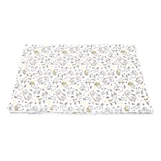 Kocyk podwójny cienki BIO ANIMALS Outlast® - białe zwierzątka/biały