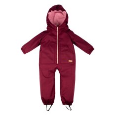 Monkey Mum® Softshell baby winteroverall met sherpa - Bordeaux Roodkapje - maat 98/104, 110/116