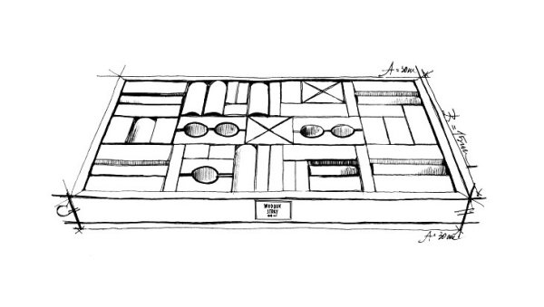 Wooden Story Kocke v leseni škatli - 54 kom - Naravne