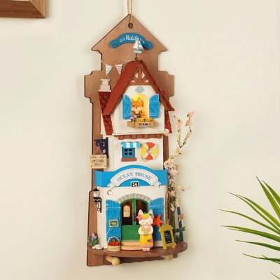 RoboTime Miniatura de casa para pendurar Vila na ilha